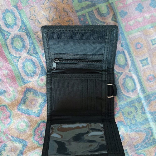 Men's wallet new, dark gray fabric SPORT