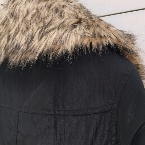 Winter women's jacket new, black and brown with fur