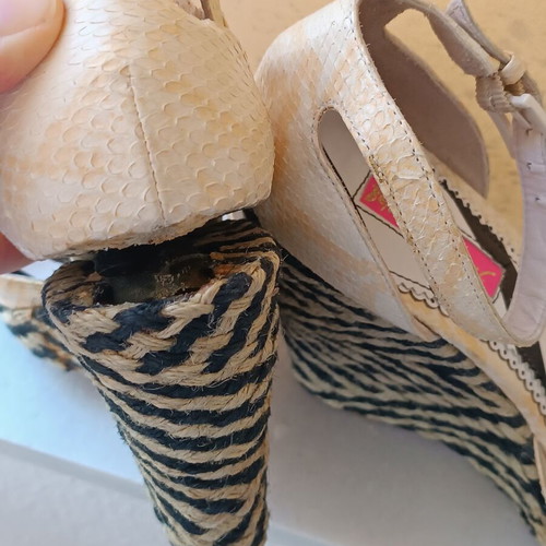 Betsey Johnson platforms used, size 38.5, beige