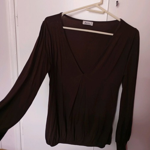 Anel brown elastic blouse like new, fits M to XL