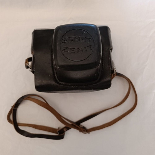 Zenit leather camera case vintage used, KMZ export 1970–1975