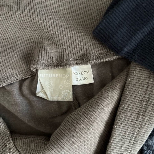 Prenatal maternity leggings like new, cotton, size L, beige and blue