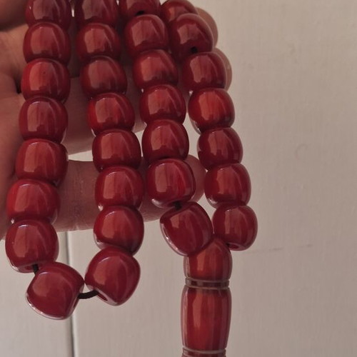 Bakelite masticha worry beads with grain pattern