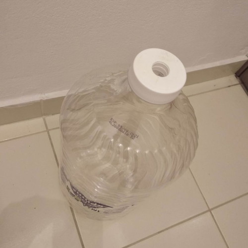 Plastic water bottles 10 liters with pressed cap