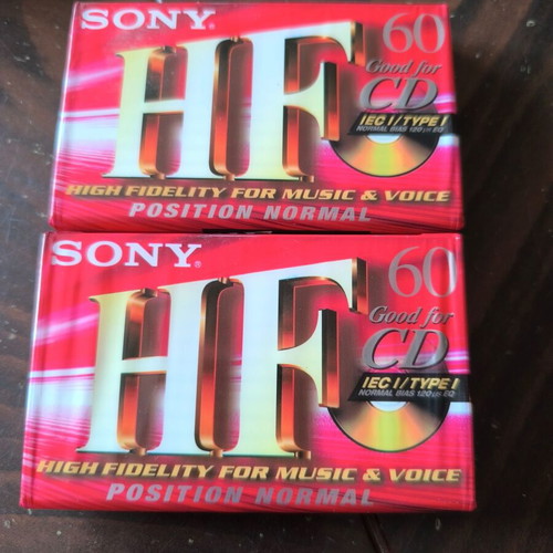 Sony HF 60 audio cassettes new, pack of 2 sealed