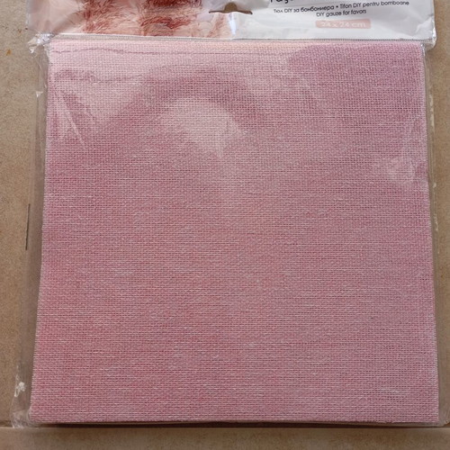 Gauze for DIY Favors Pink 24x24cm Pack of 30
