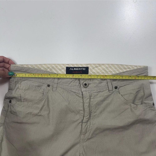 Alberto Stone Dyed Fancy Pants mens trousers like new, size 34/32, gray