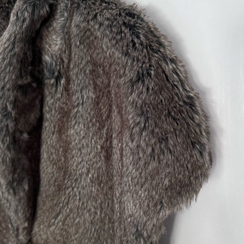 Fur vest BSB like new, size 40, gray and brown