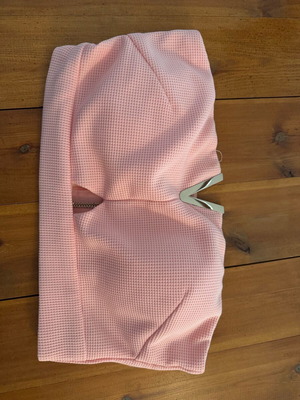Pink bustier with gold detail and zipper, size small
