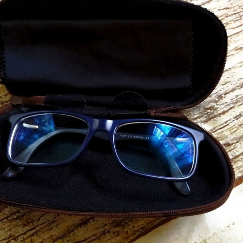 Monte Napoleone prescription glasses used, blue, men's, with free CD