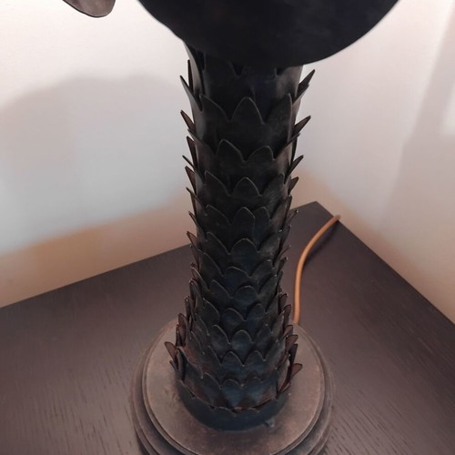 Calèche table lamp used brass with lampshade