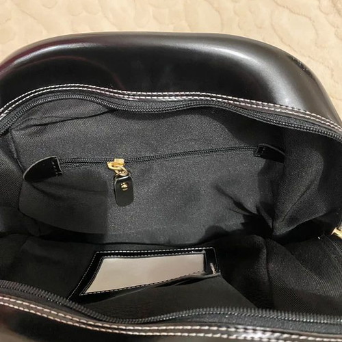 FRNC backpack used, black and white eco leather and nylon