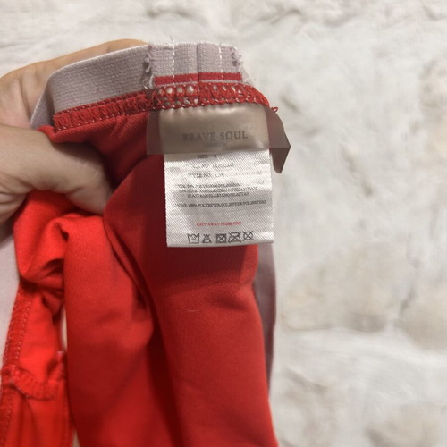 Brave Soul Red Bikini Set like new, size 8, white trim