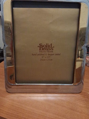 Μπρούτζινη κορνίζα Solid Brass 8x10, vintage σχέδιο Art Deco