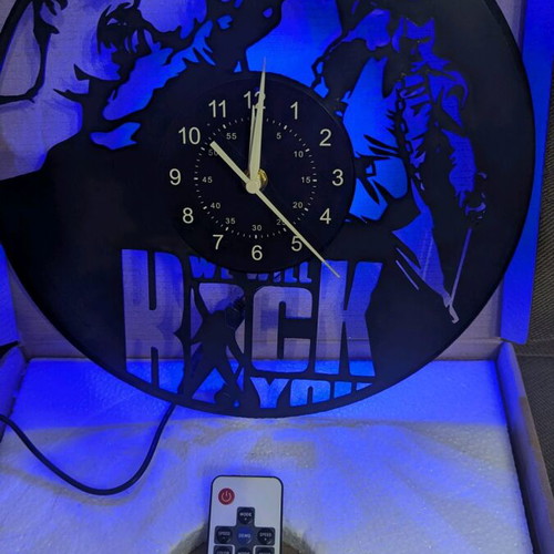 Freddie Mercury Queen wall clock with LED lighting new