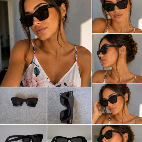 Salvatore Ferragamo sunglasses like new, black frame