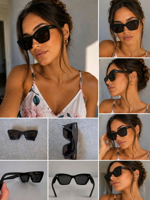 Salvatore Ferragamo sunglasses like new, black frame