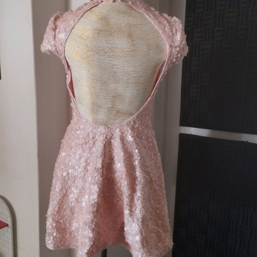 Missguided dress with sequins like new, size S, pink