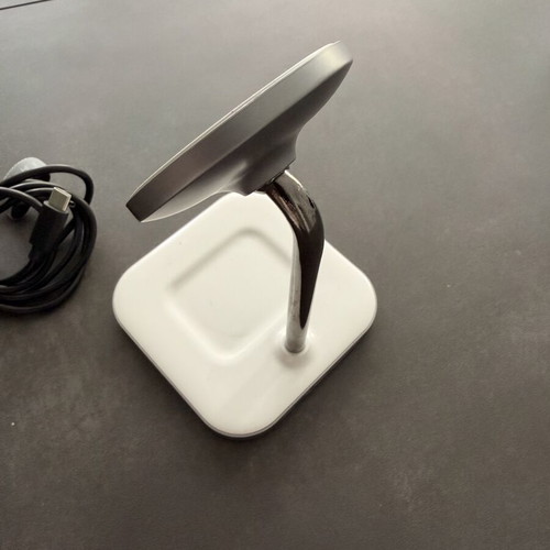Phone and headphones charging station stand