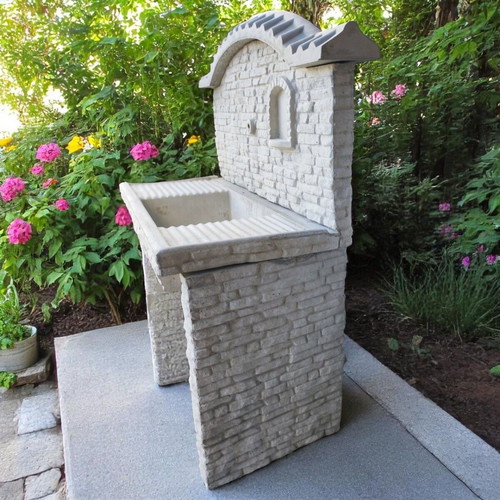 Garden Fountain Elena Outdoor Yard Sink Unpainted