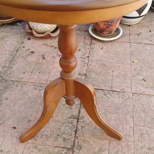 Vintage wooden side table like new, diameter 48cm, height 60cm