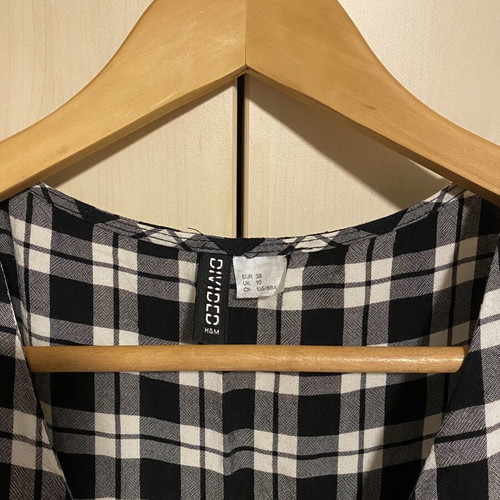 H&M Black and White Checked Dress like new, cotton, size M