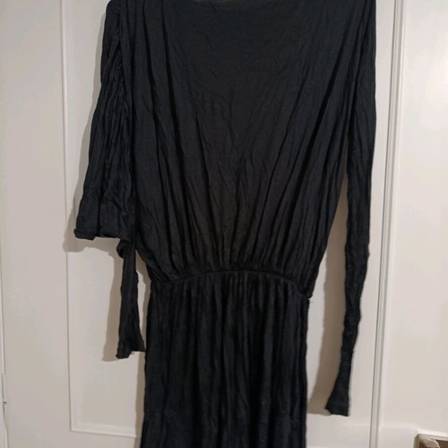 LAK black dress like new with fringes, size S