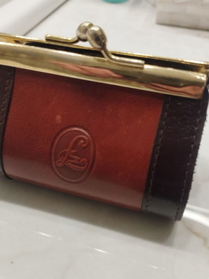 Δερμάτινο μικρό πορτοφόλι καινούργιο καφέ, Made in Italy