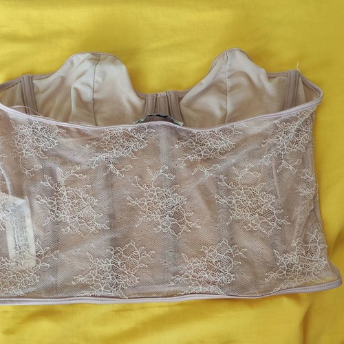 Zara corset top new, beige pink, size L