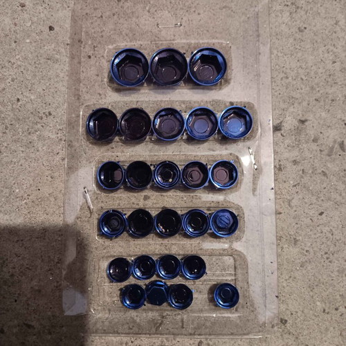 Blue Motorcycle Screw Covers set of 25 new