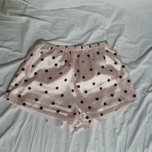 Set shorts bralette pyjamas pink polka dot with lace like new