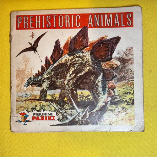 Prehistoric Animals sticker album by Panini used, 1980s edition