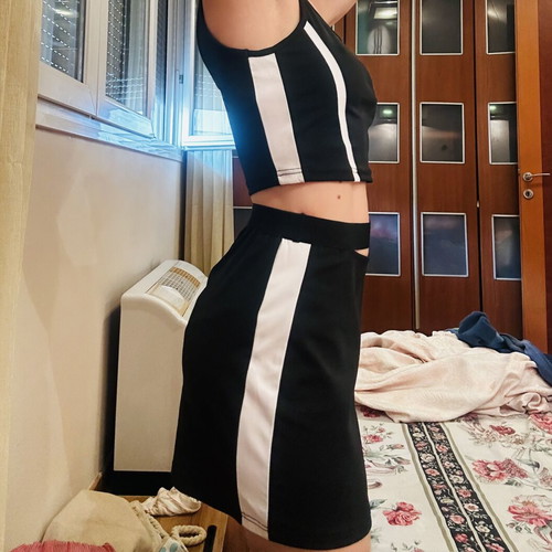 Two Piece Set Shein like new, black and white, XS