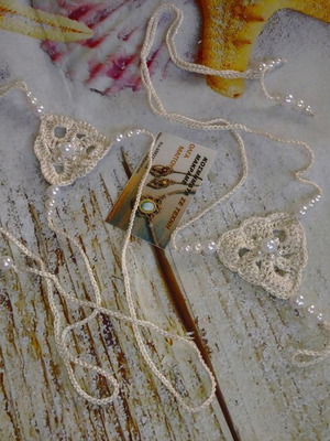 Barefoot foot jewelry with beige pearls new