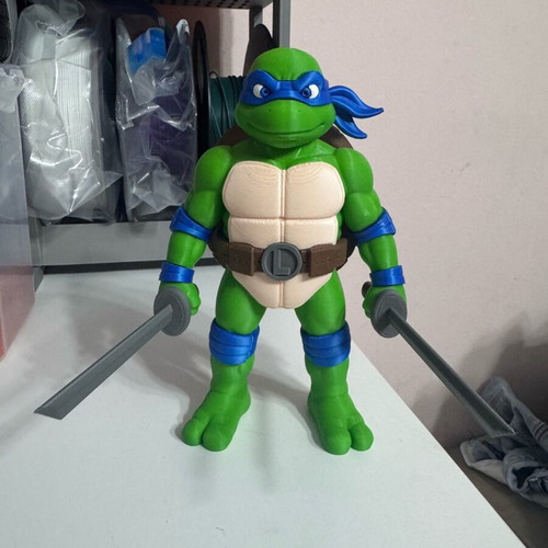 Leonardo figure 19 cm, 3D printed PLA plastic