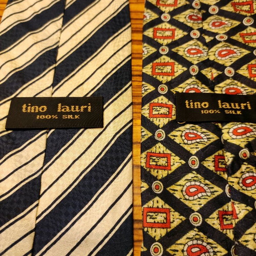 Tino Lauri set of 2 silk ties like new, vintage