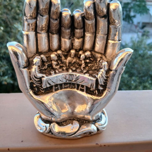 Last Supper with Silver Coating used, unique vintage piece