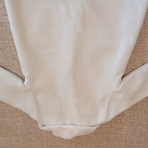 White girls' long coat with fur details