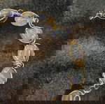 Vintage Artisan Necklace with Amethyst and Agate Stones, New