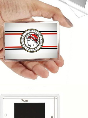 Ολυμπιακός Χαλκίδος Μαγνητάκι ψυγείου καινούργιο, ακρυλική κορνίζα