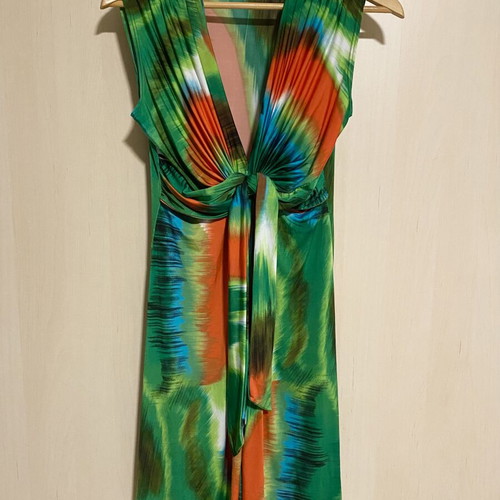 Mademoiselle midi dress new, colorful with soft elastic fabric