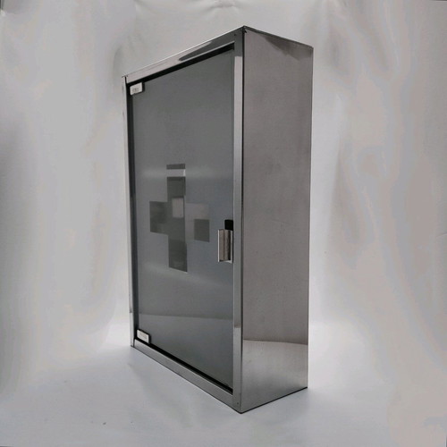 Stainless steel wall medicine cabinet new with glass door and 3 shelves