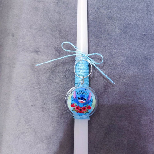 Stitch Candle 25cm new with Ohana keychain