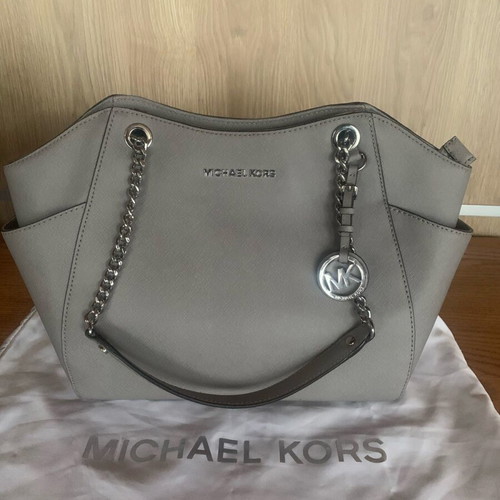 Michael Kors shoulder bag gray new with metal details