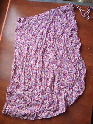 Pareo skirt used, pink, size M