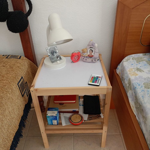 Wooden nightstand with shelf new, practical for bedroom