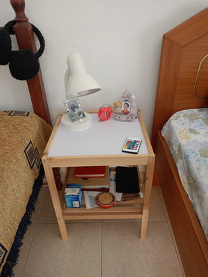 Wooden nightstand with shelf new, practical for bedroom