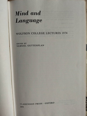 Mind & Language book in good condition