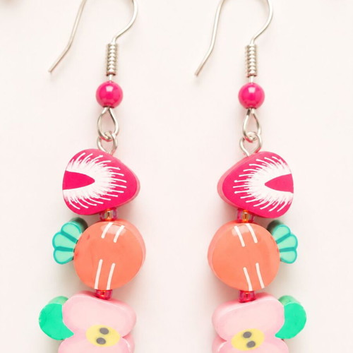 Handmade Y2K Three-Fruits Combo Earrings colorful