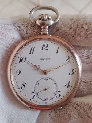 Zenith Lepine pocket watch like new, 1915 silver case